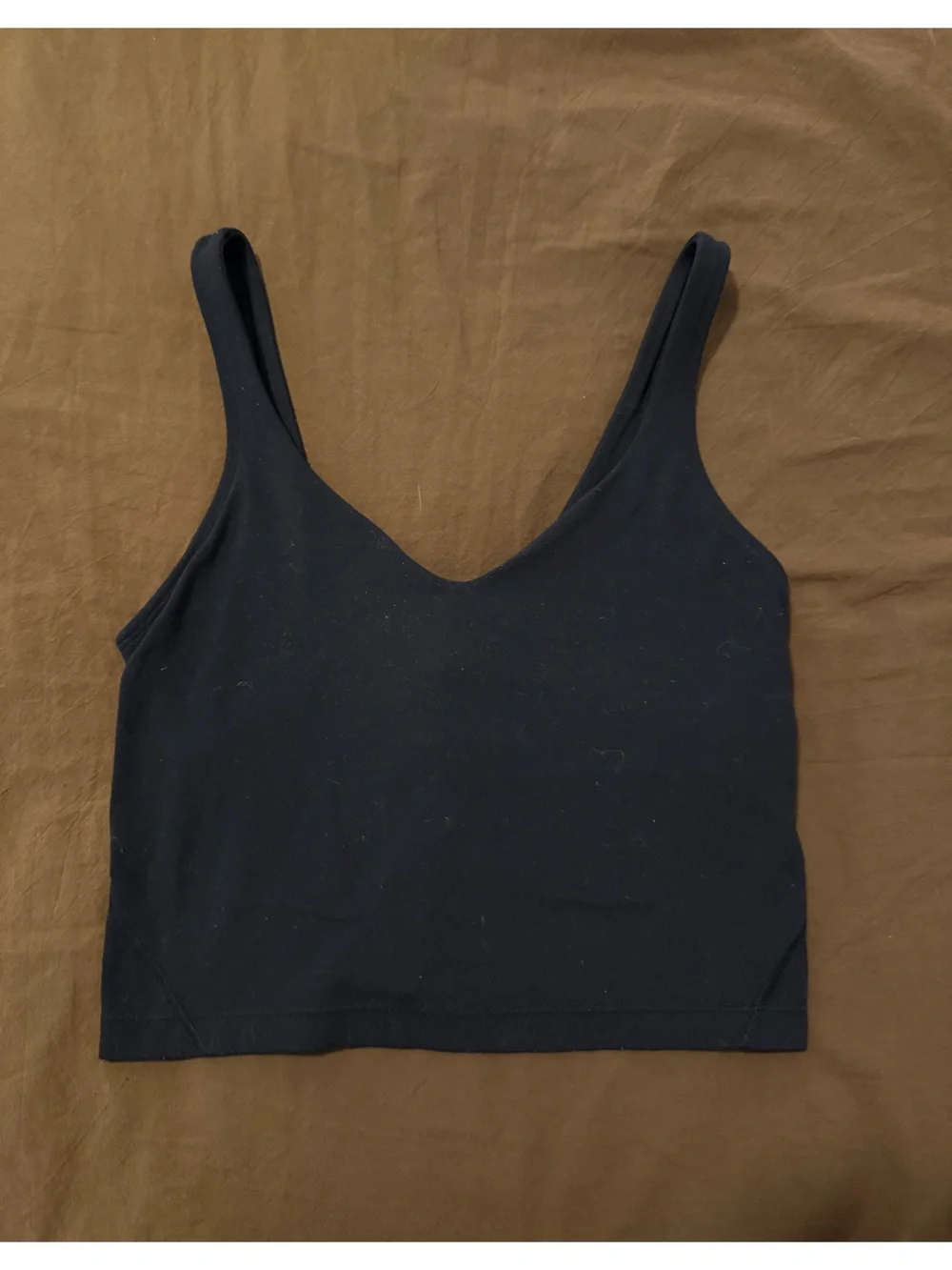 lululemon athletica Black Crop Tank Top